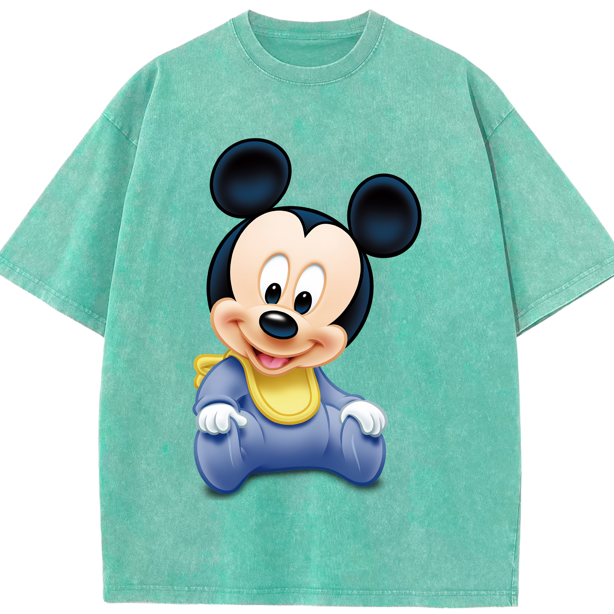（画像用） ミッキーマウス Mickey Mouse 綿100% ヴィンテージ風 半袖Tシャツ（フロントプリント）